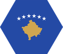 The Flag of Kosovo Hexagon I