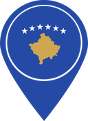 The Flag of Kosovo Map Pin