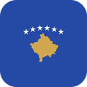 The Flag of Kosovo Rounded Square