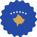 The Flag of Kosovo Scallop Circle