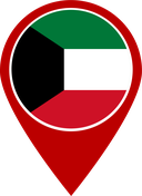 The Flag of Kuwait Map Pin