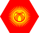 The Flag of Kyrgyzstan Hexagon I
