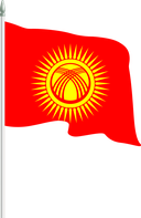 The Flag of Kyrgyzstan Pole Flag II