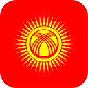 The Flag of Kyrgyzstan Rounded Square