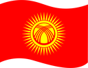 The Flag of Kyrgyzstan Wavy I