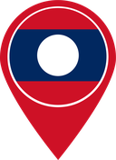 The Flag of Laos Map Pin