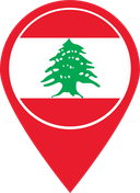 The Flag of Lebanon Map Pin