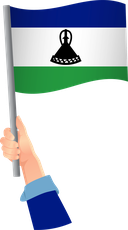 The Flag of Lesotho Handheld