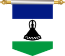 The Flag of Lesotho Hanging Banner III