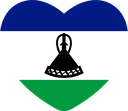 The Flag of Lesotho Heart