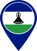 The Flag of Lesotho Map Pin