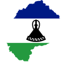 The Flag of Lesotho Map