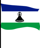 The Flag of Lesotho Pole Flag III