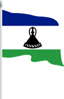 The Flag of Lesotho Pole Flag II