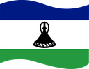 The Flag of Lesotho Wavy I