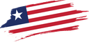 The Flag of Liberia Brushed