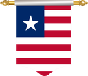 The Flag of Liberia Hanging Banner I