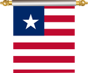 The Flag of Liberia Hanging Banner IV