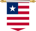 The Flag of Liberia Hanging Banner III