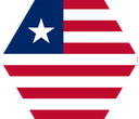 The Flag of Liberia Hexagon I
