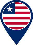 The Flag of Liberia Map Pin