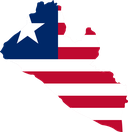 The Flag of Liberia Map