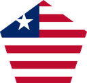 The Flag of Liberia Pentagon