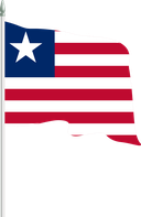 The Flag of Liberia Pole Flag II