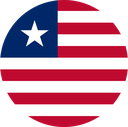The Flag of Liberia Round