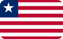 The Flag of Liberia Rounded Rectangle