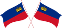 The Flag of Liechtenstein Crossed Flags