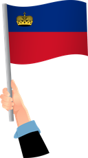 The Flag of Liechtenstein Handheld