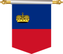The Flag of Liechtenstein Hanging Banner III
