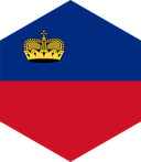 The Flag of Liechtenstein Hexagon II