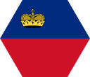 The Flag of Liechtenstein Hexagon I