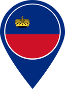 The Flag of Liechtenstein Map Pin