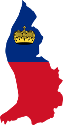 The Flag of Liechtenstein Map