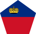 The Flag of Liechtenstein Pentagon
