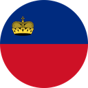 The Flag of Liechtenstein Round