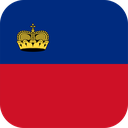 The Flag of Liechtenstein Rounded Square