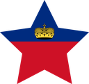 The Flag of Liechtenstein Star