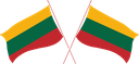 The Flag of Lithuania Crossed Flags