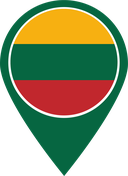 The Flag of Lithuania Map Pin