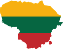 The Flag of Lithuania Map