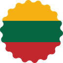 The Flag of Lithuania Scallop Circle