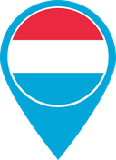 The Flag of Luxembourg Map Pin