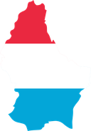The Flag of Luxembourg Map