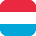 The Flag of Luxembourg Rounded Square