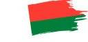The Flag of Madagascar Brushed