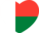 The Flag of Madagascar Heart